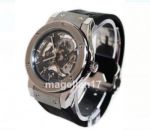 Replica Hublot Big Bang Stainless Steel Skeleton Men�s Watch Automatic